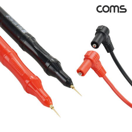 Coms Coms 테스터 탐침형 측정침 2000V 20A 보호캡 구리 케이블 리드선 프로브 BF433