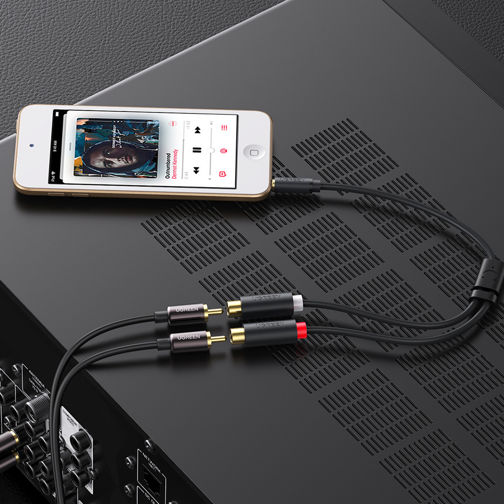 유그린 스테레오 3.5mm M to 2 RCA F 오디오 케이블 AV109 - 상세 이미지 2
