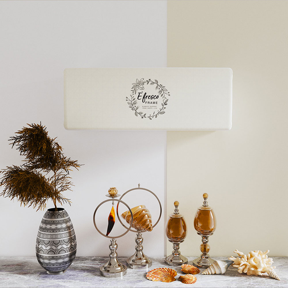 블루U 투인원 에어컨커버세트 벽걸이+스탠드형 먼지차단 삼성무풍 엘지휘센 옐로우베이지