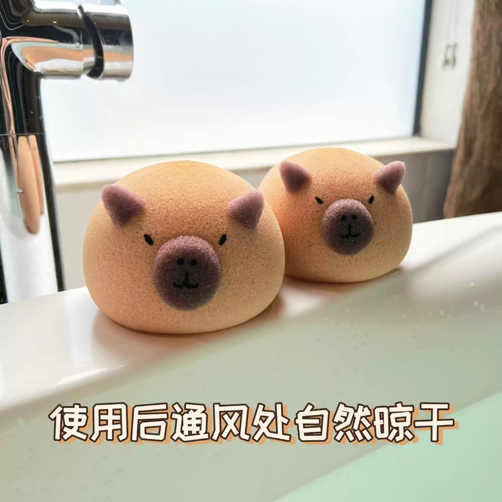 카피바라 샤워볼 샤워타월 버블볼 선물 거품 목욕 저자극 카피바라스펀지 목욕볼 - 상세 이미지 4