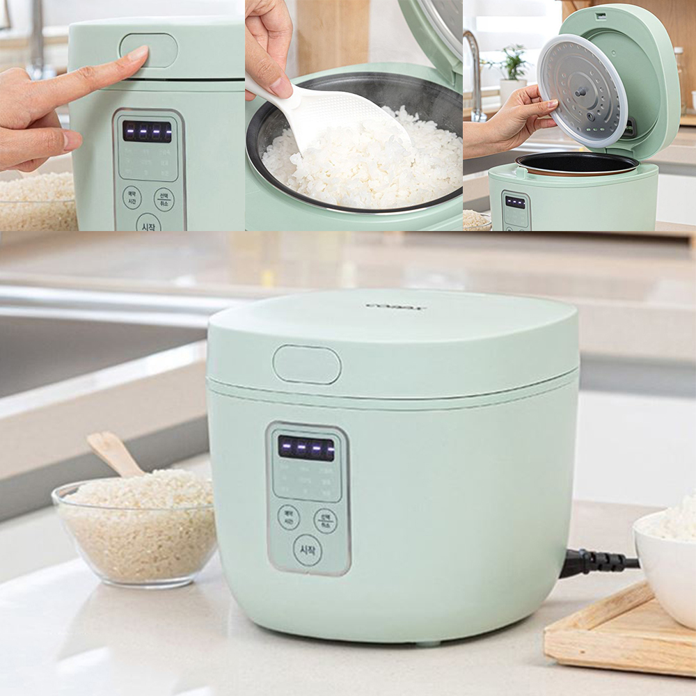 미니 마카롱 전기밥솥 원터치 버튼 디지털 간편 분리형 밥통