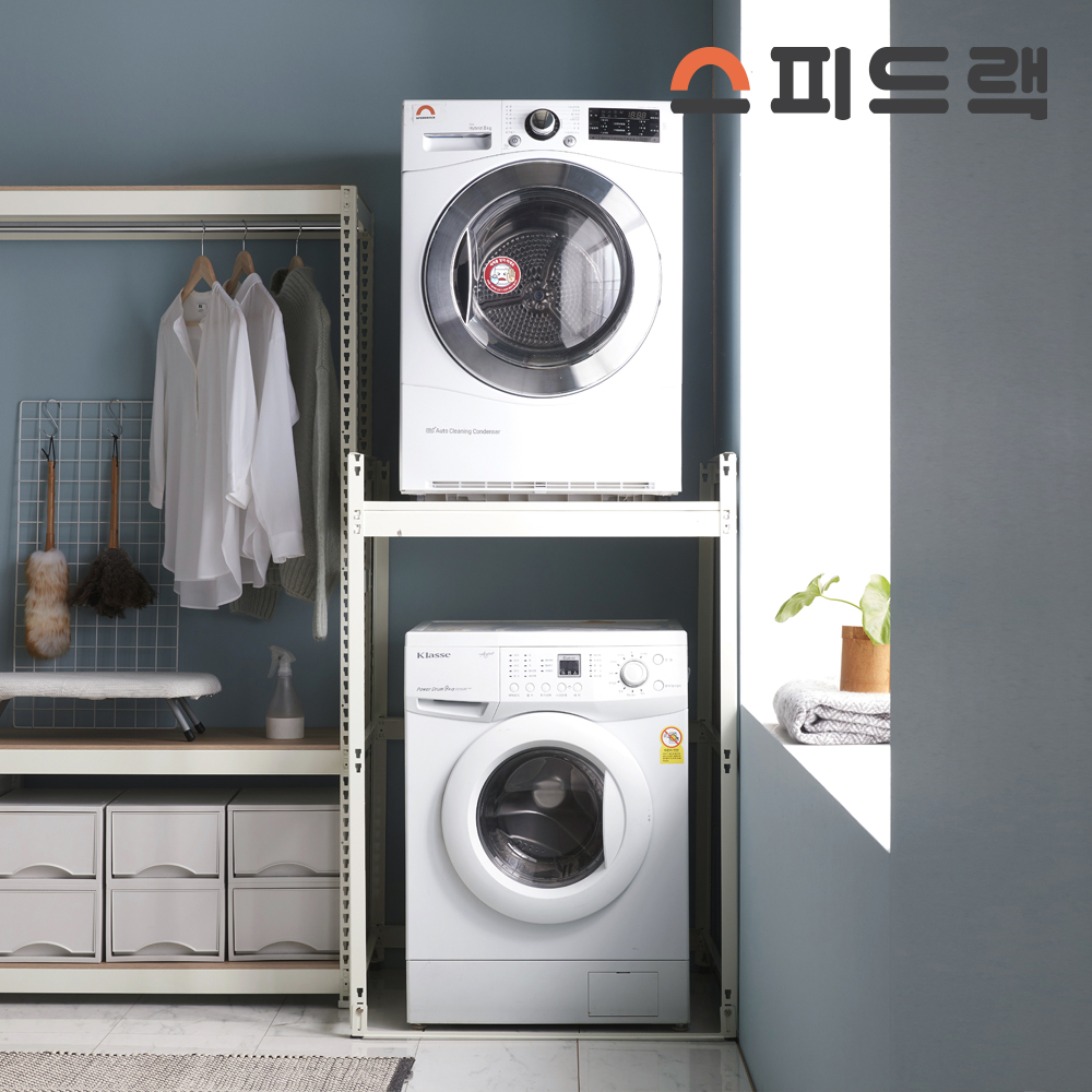 스피드랙 신형 건조기 세탁기 2단 선반 설치 앵글 - 메인 이미지