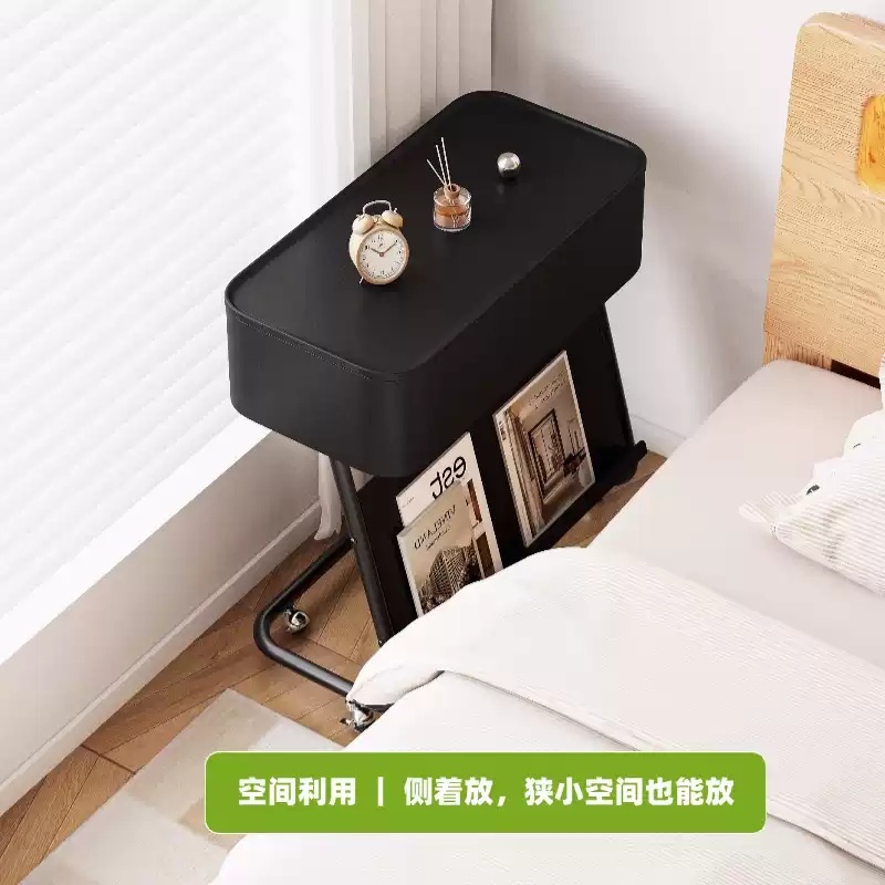 콘센트협탁 사이드 좁은 미니 침대옆선반 침실 수납장 테이블 틈새협탁 틈새 침대 - 상세 이미지 4