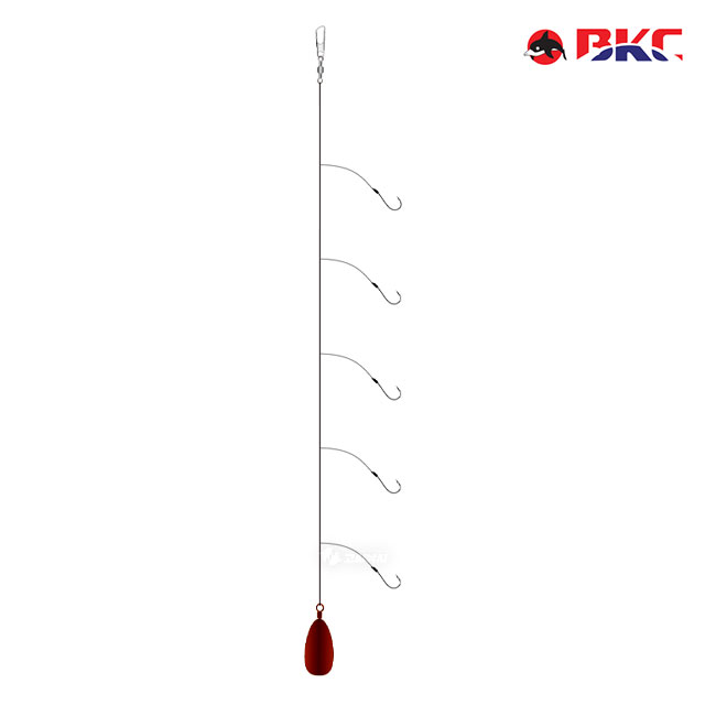 BKC 빙어채비 5본 BK-821 얼음낚시 빙어 낚시 묶음 바늘 이미지 6