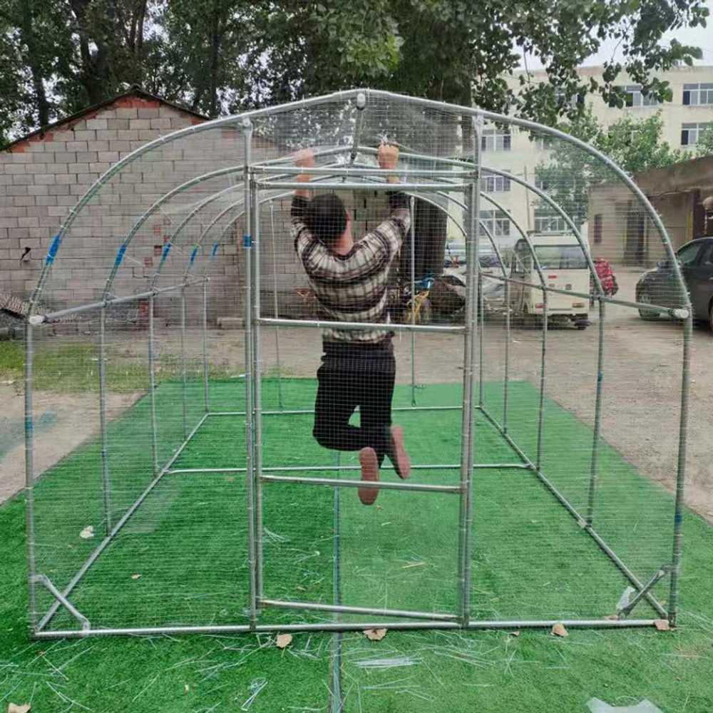 조립식 닭장 그물망 철장 야외 사육장 조류 키우기 2x2x2m - 상세 이미지 4