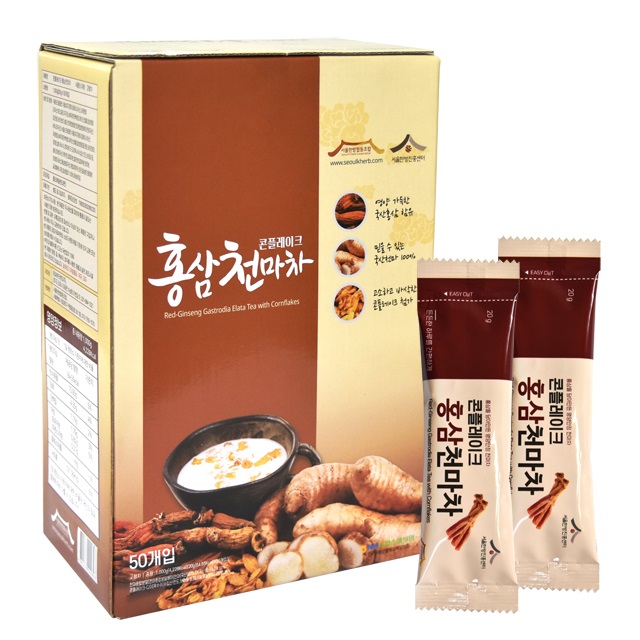 홍삼천마차 콘플레이크 아침식사대용 홍삼 천마 50입 1개 - 상품 이미지
