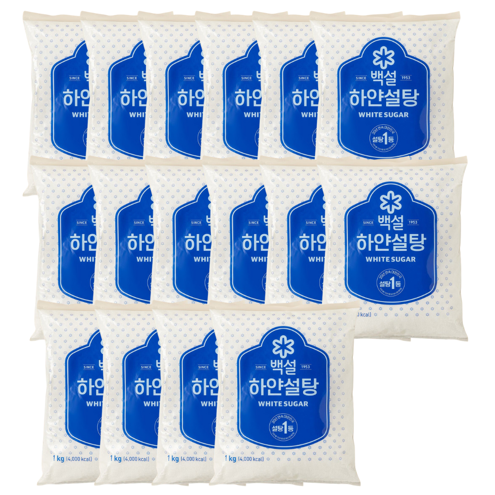 백설 하얀 설탕 1KG 16개 (1박스) : 슈밍몰