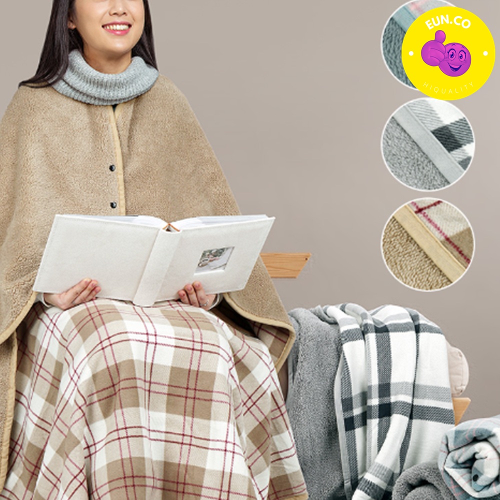 망토 담요 어깨 집순이 똑딱이 담요 이불 극세사