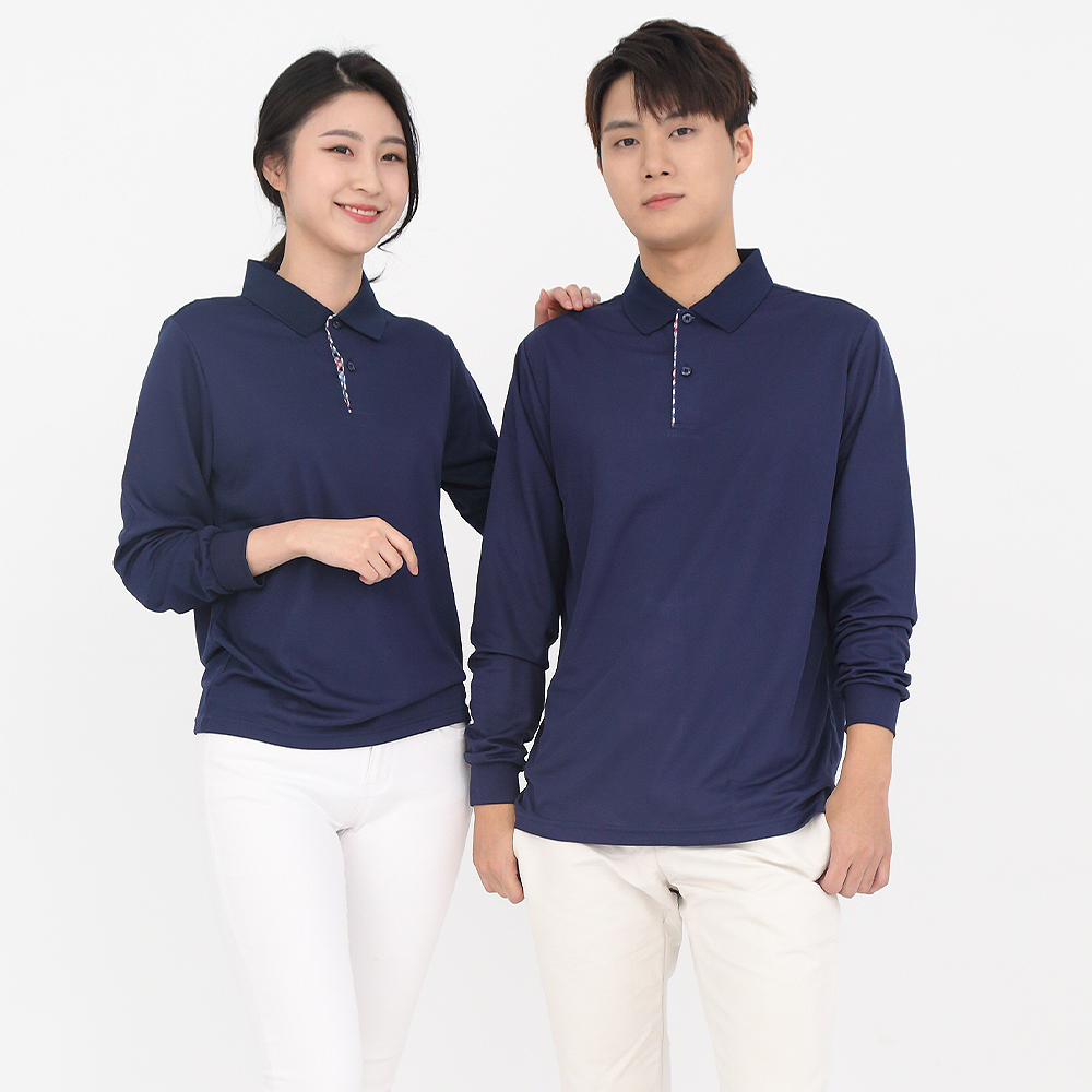 쿨론카라곤색체크 기능성긴팔 유니폼셔츠 가게티 식당유니폼 홀서빙복 - 상세 이미지 5