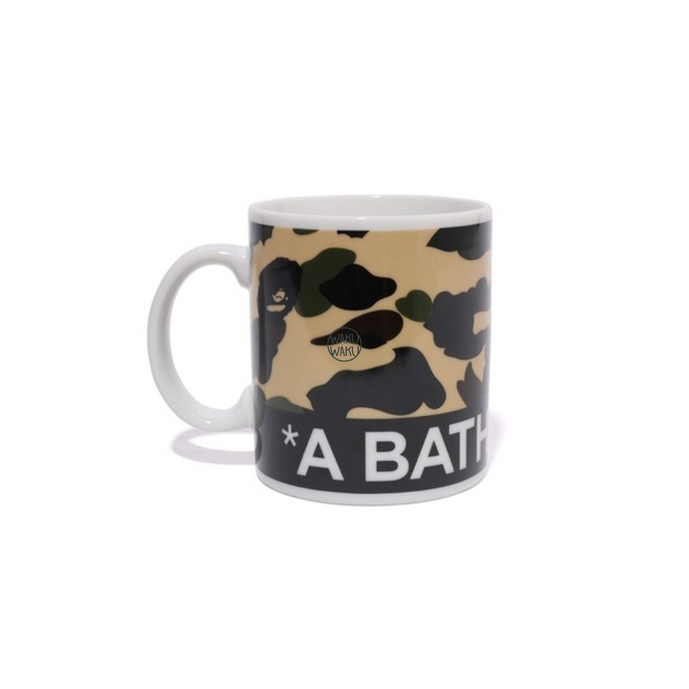 베이프 퍼스트 카모 포터리 머그 1ST CAMO POTTERY MUG 옐로우 : 와쿠와쿠재팬