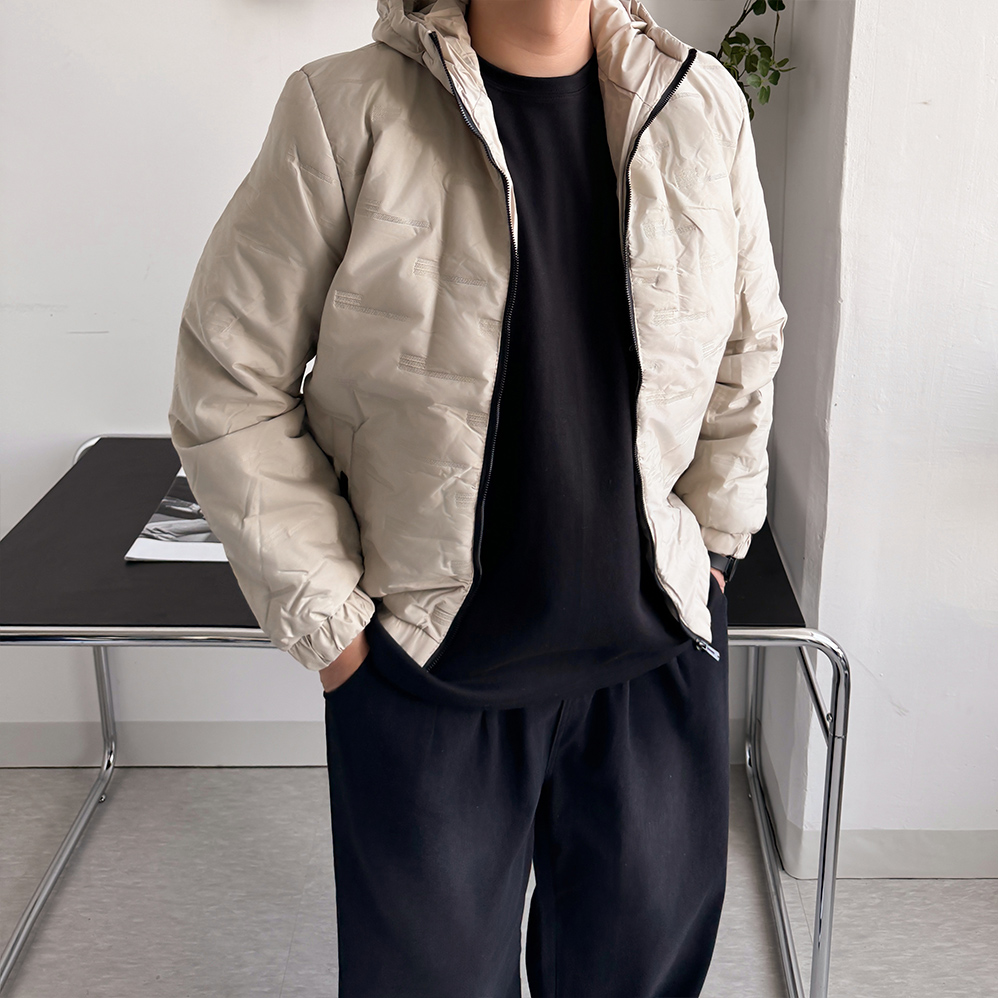 깔깔이 웰론패딩 남자크롭패딩 - 상세 이미지 2