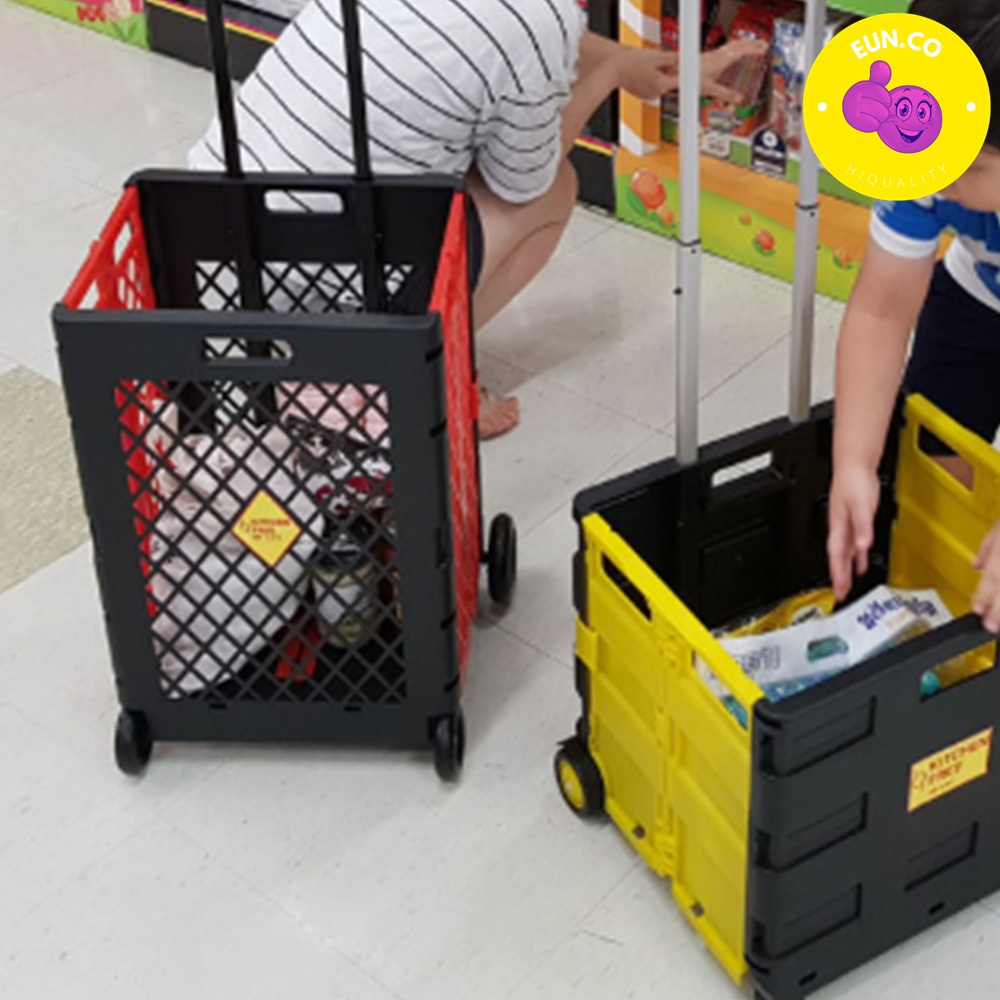폴딩카트 4바퀴 장보는용 캐리어 손수레 쇼핑 카트