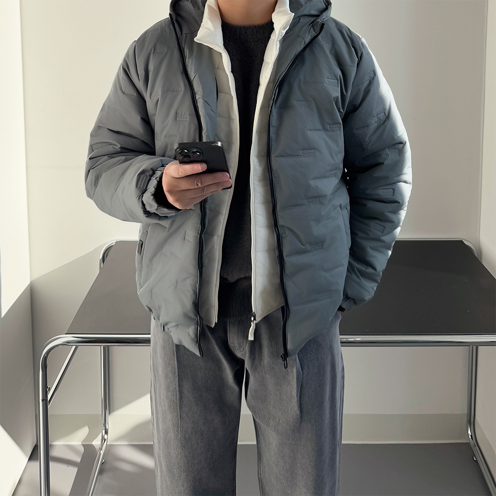 깔깔이 웰론패딩 남자크롭패딩 - 상세 이미지 3