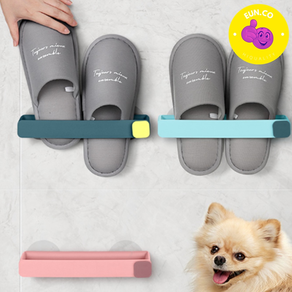 스티커형 슬리퍼거치대 무타공 좁은신발정리대 실내화걸이