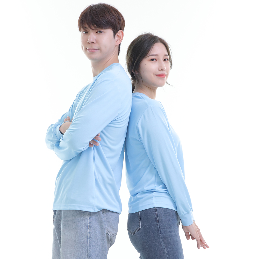 쿨론)기능성소라라운드 긴팔티셔츠 식당 업소 가게티제작 유니폼셔츠 홀서빙복 이미지 6