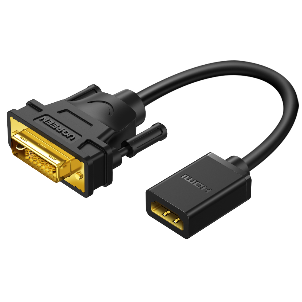 유그린 양방향 DVI M to HDMI F 케이블 젠더 20118
