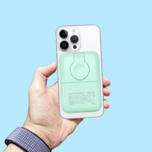 맥세이프 보조배터리 5100mAh 무선 워치 동시 충전 블루