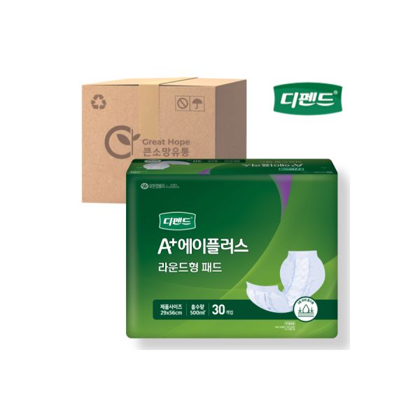 디펜드 에이플러스 라운드형 속기저귀 30매 6팩 : e성마트