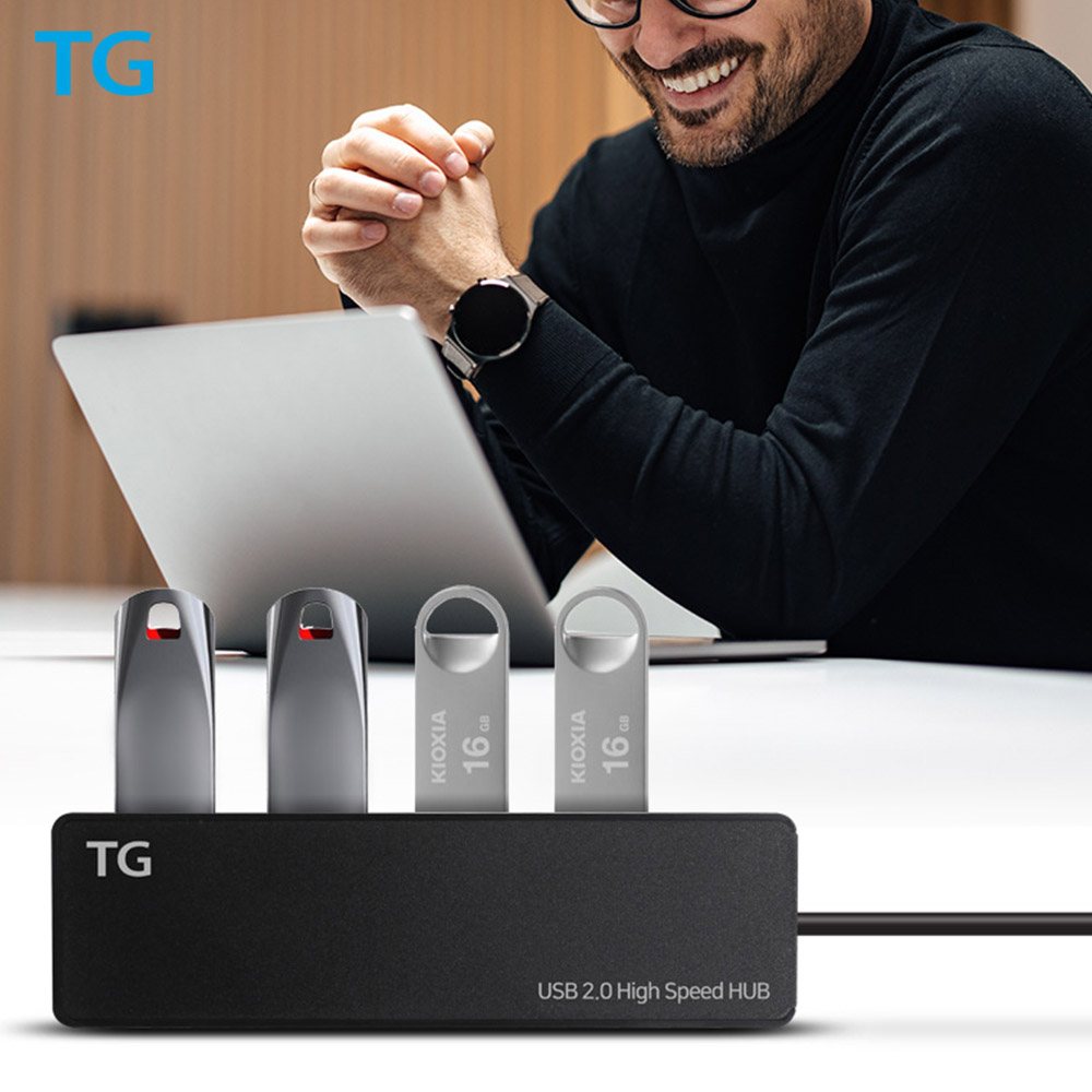 USB 4포트 멀티 허브 노트북 데스크탑 PC USB2.0 무전원 - 상세 이미지 4