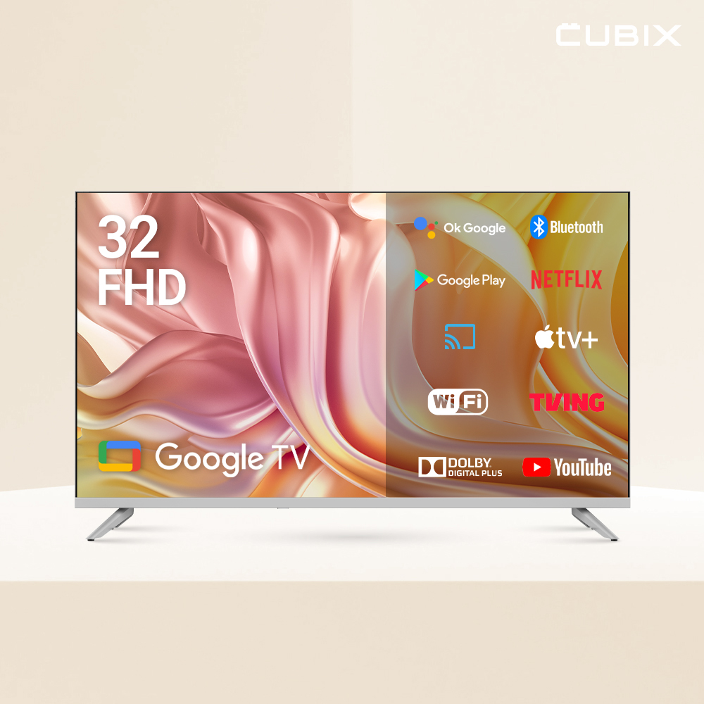 큐빅스 화이트에디션 81cm(32인치) FHD QLED TV 구글 스마트 안드로이드 - 상세 이미지 2