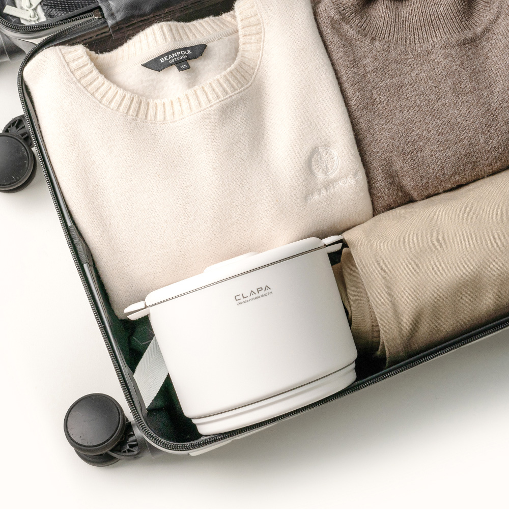 클래파 접이식 전기포트 여행용 휴대용 커피 분유 미니 햇반