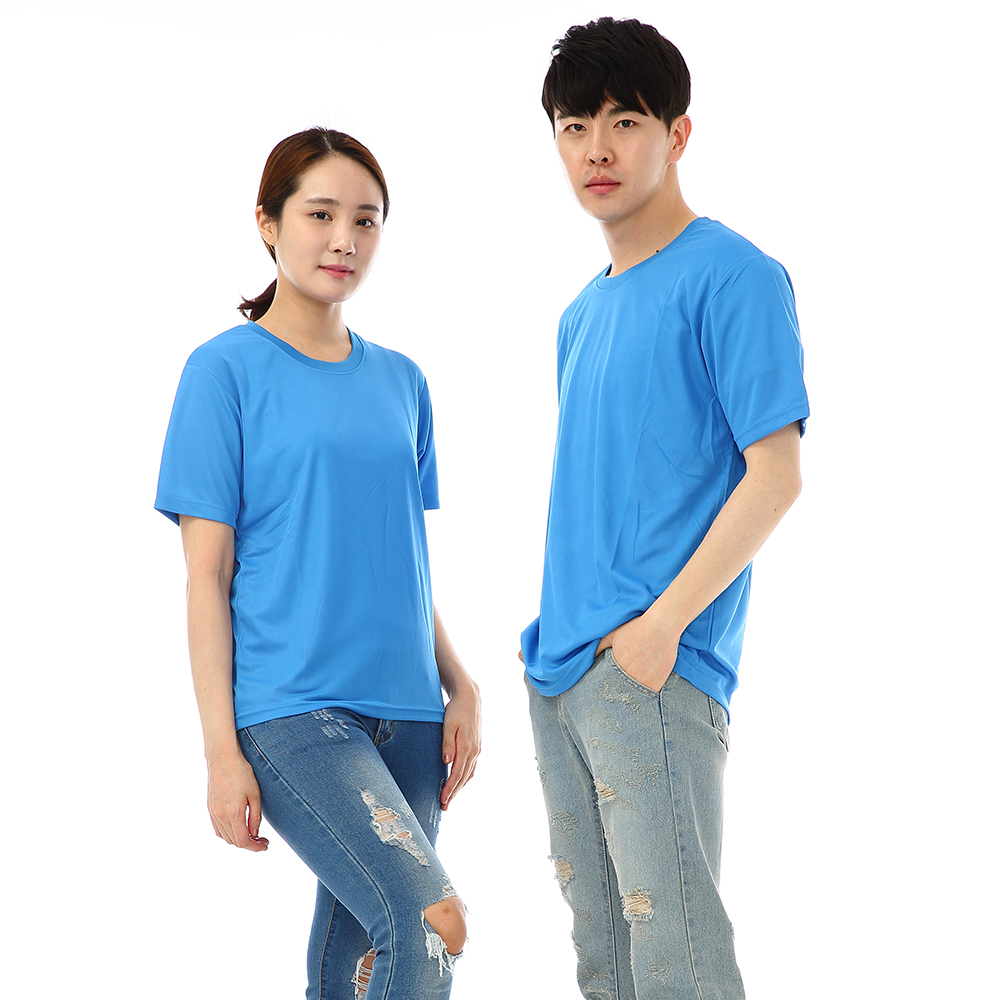 (16color)쿨론기능성코발트라운드 반팔티셔츠 식당 업소가게티 주방위생복 홀서빙복 이미지 6