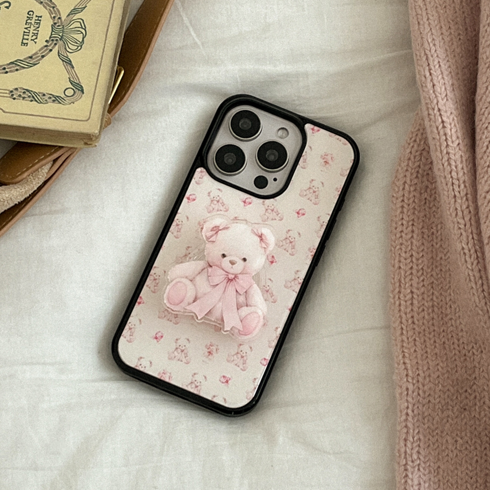 pink bear 아이폰 16pro 에폭시 범퍼 케이스 - 상세 이미지 3