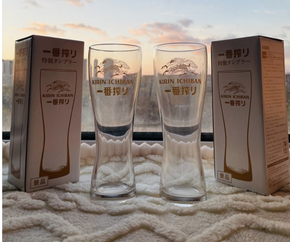 기린 맥주잔 집들이 선물 하이볼 생맥주 전용 이찌방 맥주잔 300ml 2개