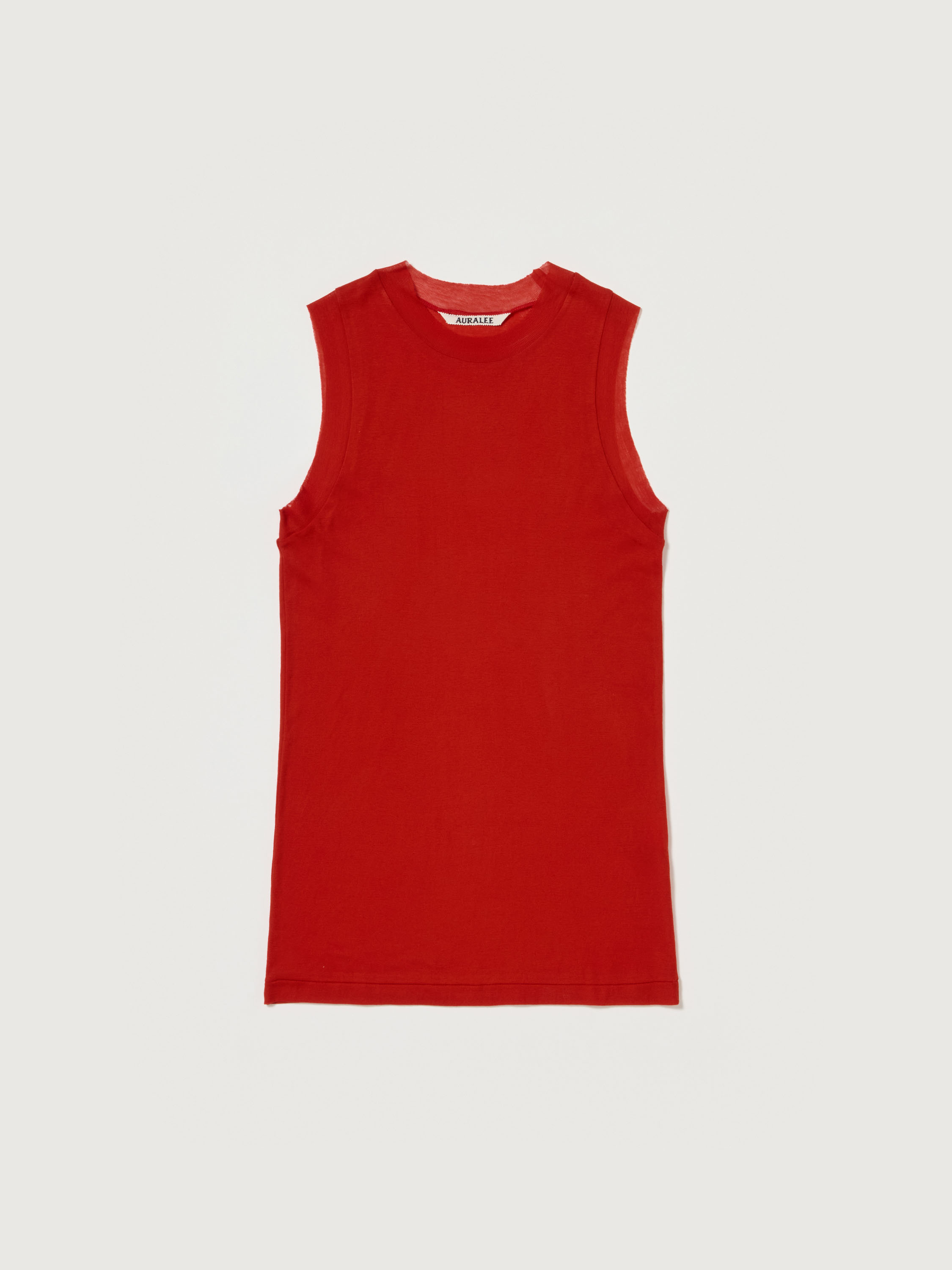 오라리 SUPER HIGH GAUGE SHEER RIB TANK TOP 여성 민소매 티 - 상세 이미지 4