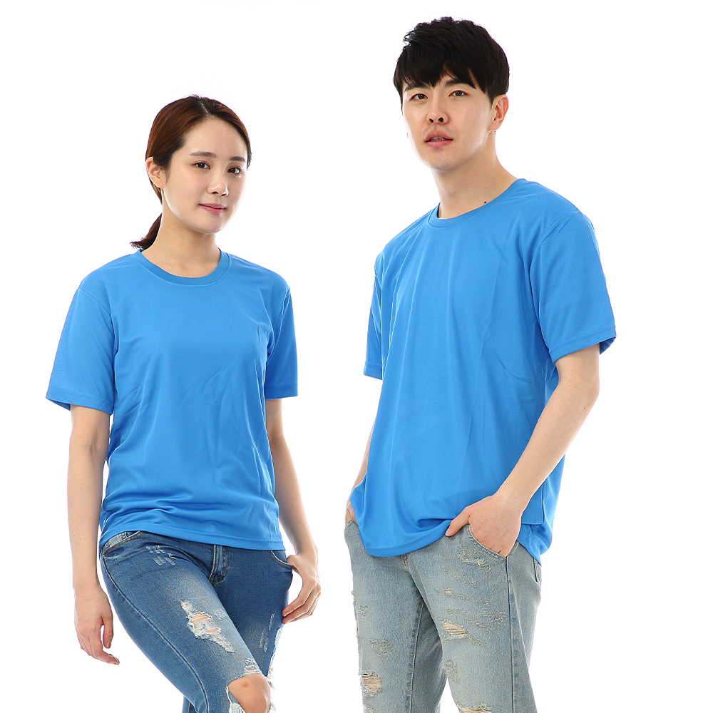 (16color)쿨론기능성코발트라운드 반팔티셔츠 식당 업소가게티 주방위생복 홀서빙복 이미지 7