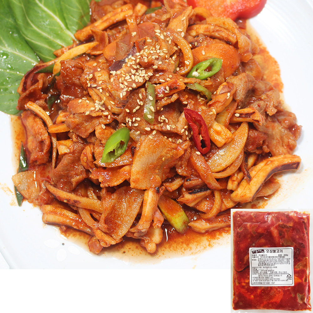 냉동 맛있는 오삼불고기양념볶음 400g 오징어삼겹살 : 페브스토어