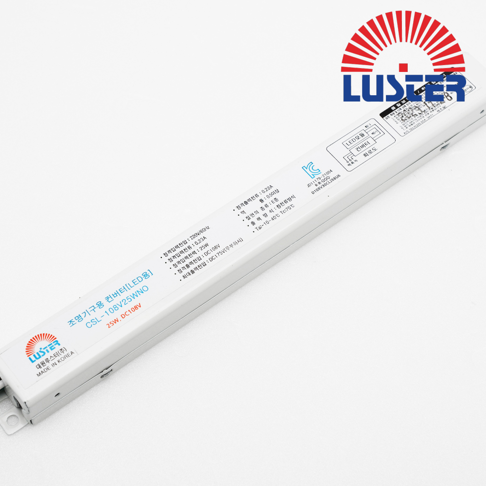 대원루스터 LED 안정기 조명기구용 컨버터 D108V25C-L26BU6 108V 0.22A 25W 2채널 정방향 - 상품 이미지