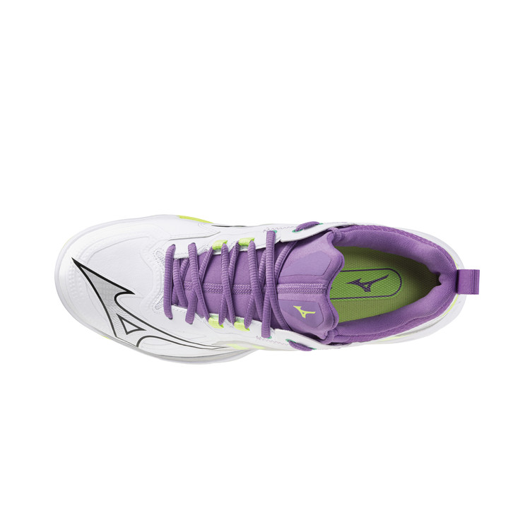 미즈노 MIZUNO 웨이브 클로네오3 핏 71GA247212 화이트 퍼플 배드민턴화 배구화 탁구화 인도어화 핸드볼화 체대입시화 - 상세 이미지 3