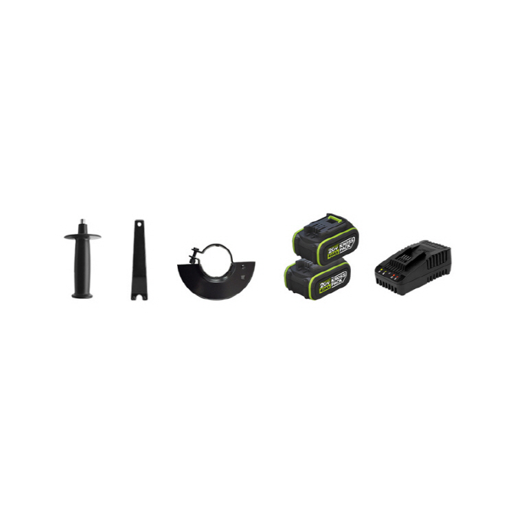웍스 충전 앵글 그라인더 100mm 20V 4.0Ah 배터리2개 WU806.2 핸드 - 상세 이미지 4