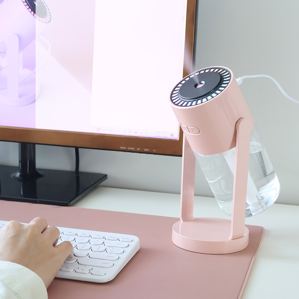 이놀 스윙미스트 각도조절 미니가습기 600ml 무소음 세척편한 책상 탁상용 소형 아기방