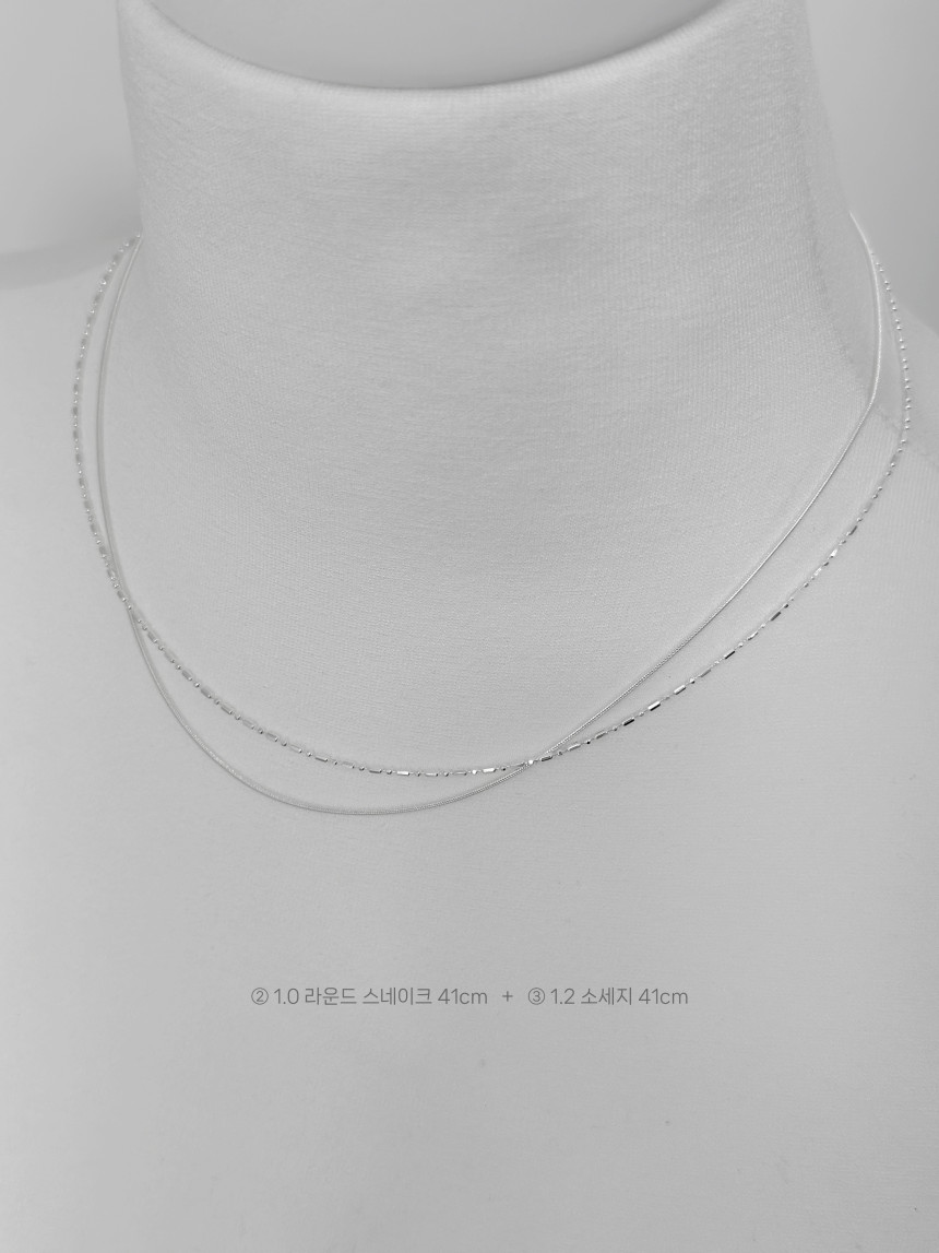 [베이직아이템✨]실버 925 베이직 레이어드 체인목걸이 모음 상세 이미지 22