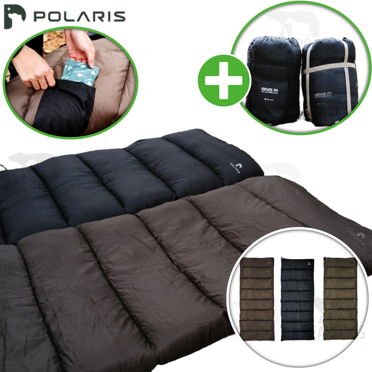 폴라리스 침낭 이그니스 R1 3000 차박 캠핑 동계 겨울 이불 백패킹