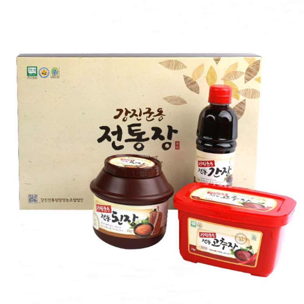 전통장류 선물세트/재래식 된장 고추장 간장 전라도 강진 시골 옛날 촌 장맛 깊은 숙성 - 메인 이미지