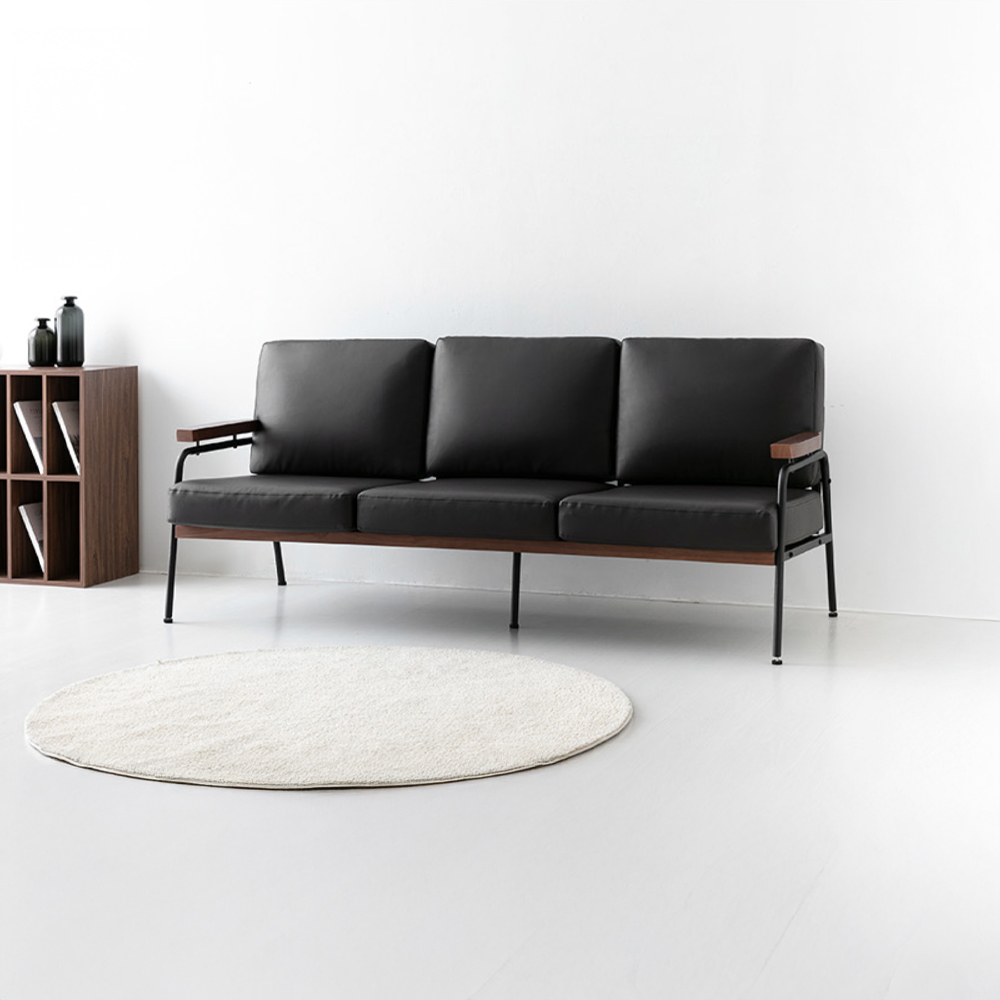 네르센 소파 3인 T323 블랙브라운 9465.2388