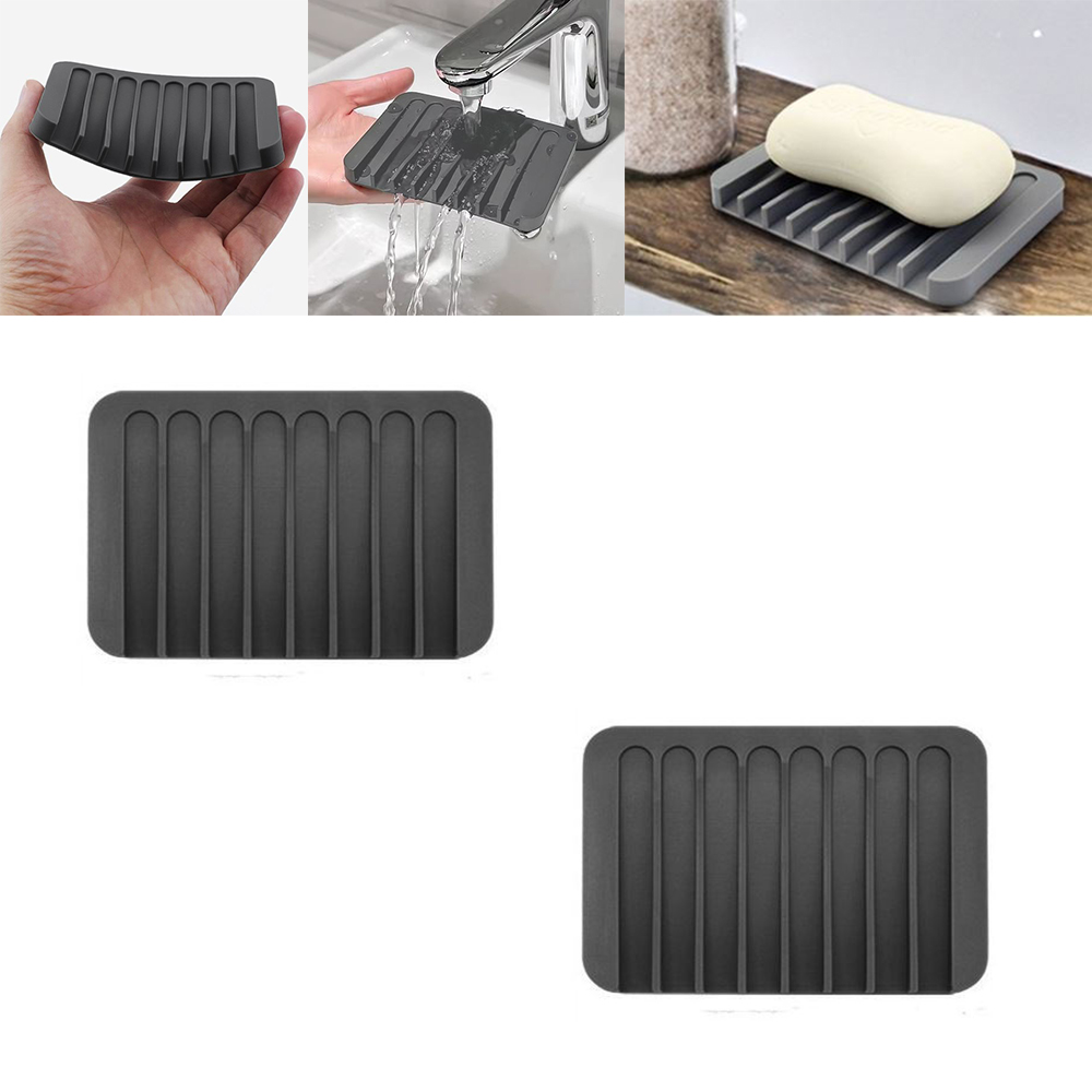 심플 세면대 비누받침대 2개입 욕실 주방 수세미 수납 거치대