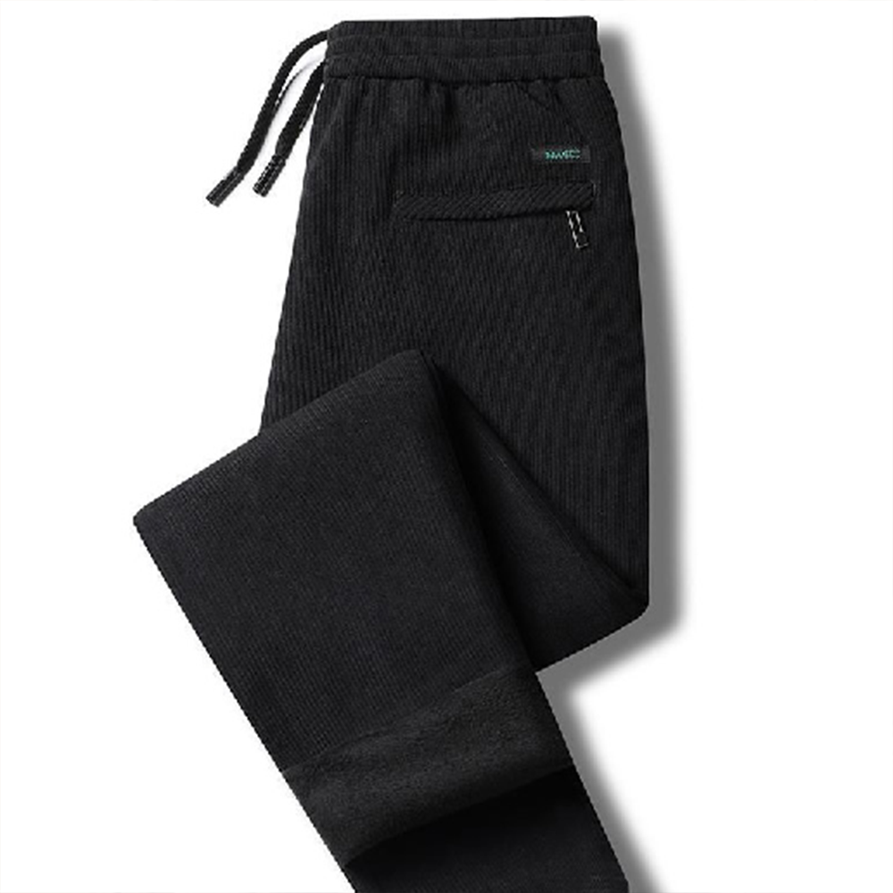 2XL-5XL 남자 기모 바지 남성 바지 겨울 밴딩 봄 가을 팬츠 편한 따뜻한 빅사이즈 - 상품 이미지