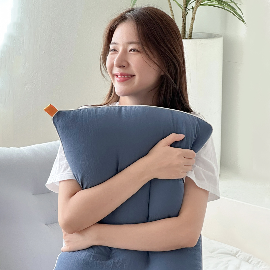 1+1 빨아쓰는 경추베개 경추 목베개 일자목 목디스크 거북목베개 40x60 화이트 - 상세 이미지 3