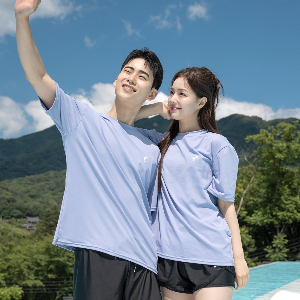 이츠라이프 오버핏 래쉬가드 긴팔 반팔 집업 빅사이즈 엄마 루즈핏 상의 남자 여자 - 상세 이미지 2
