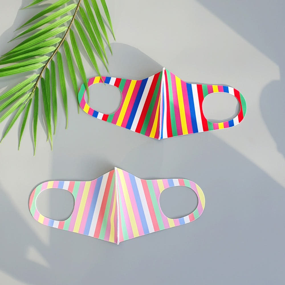 전통색동 유아동 어린이 초등학생 성인 숨쉬기편한 빨아쓰는 항균 패션 마스크