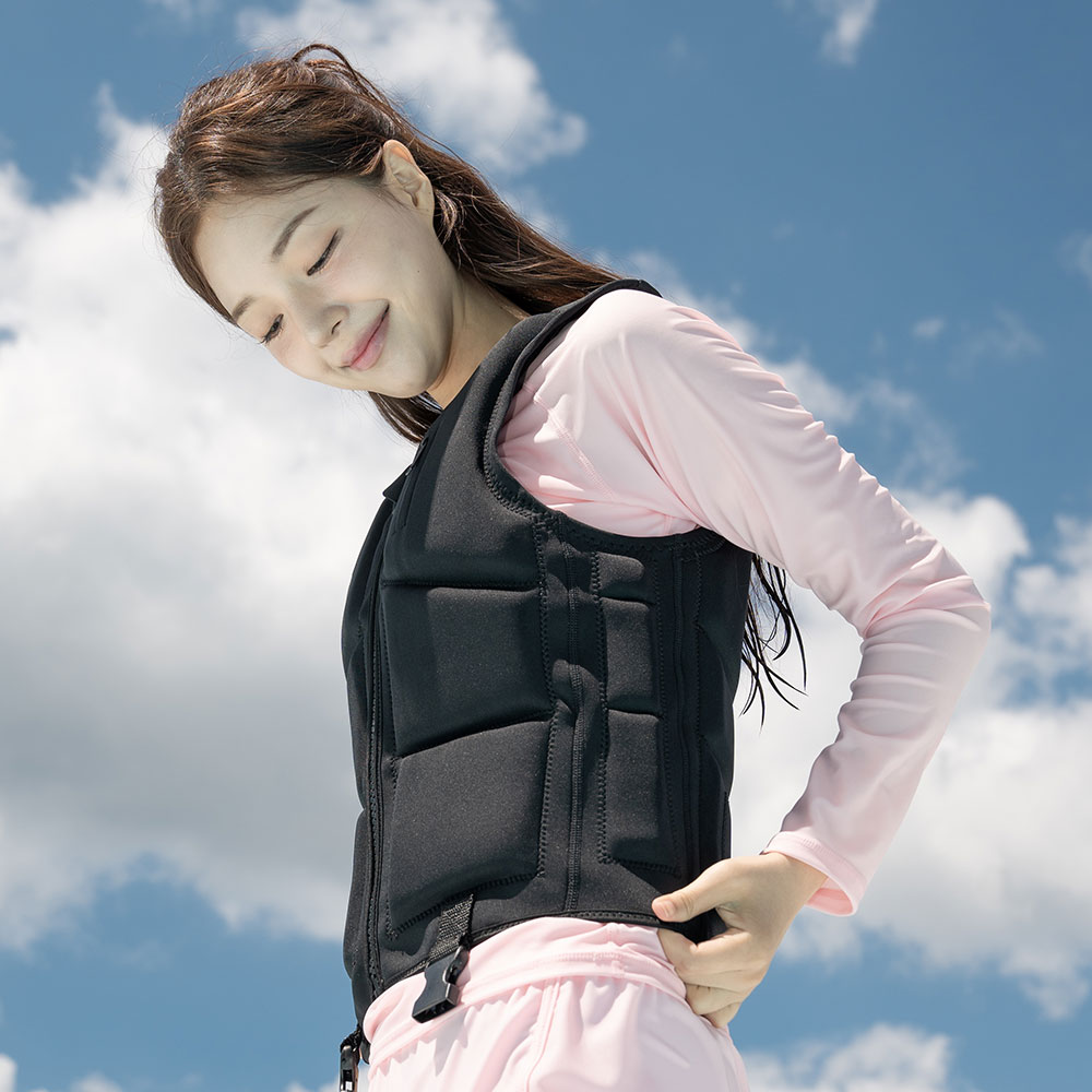 이츠라이프 슬림 구명조끼 네오프렌 스노클 수영 부력 보조복 경량 휴대용 라이프자켓 성인 - 상세 이미지 2