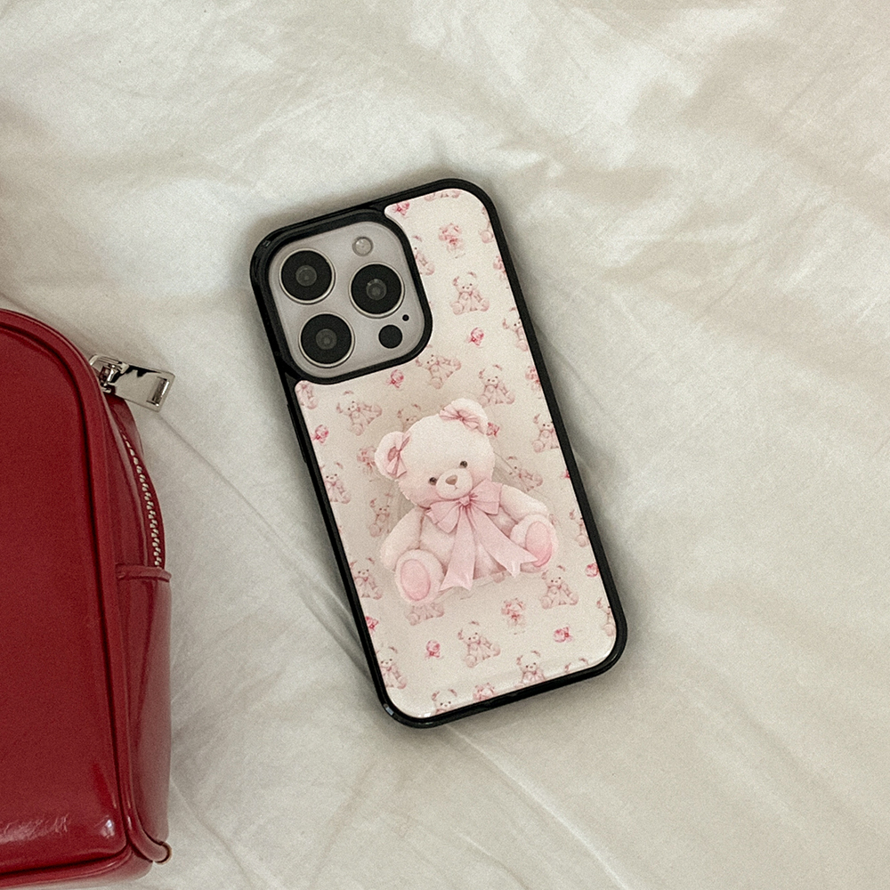 pink bear 아이폰 16pro 에폭시 범퍼 케이스 - 상세 이미지 2