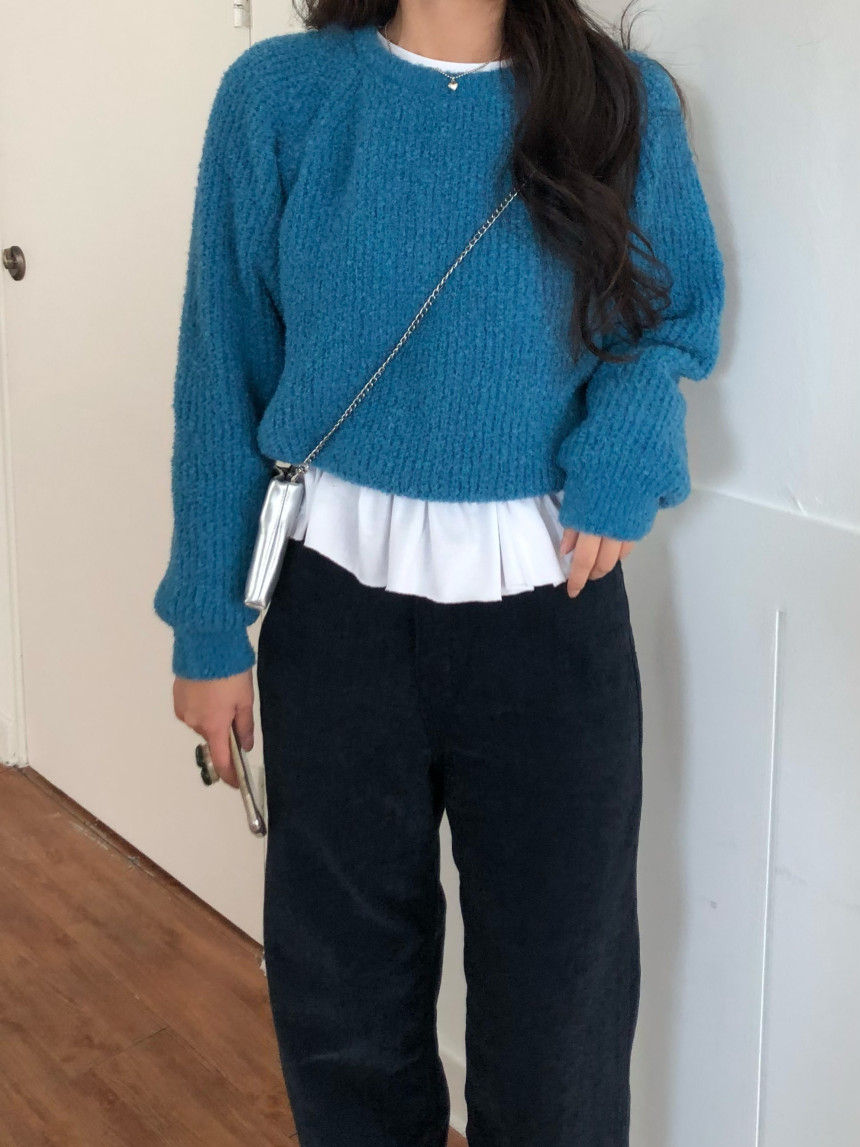 로니 벨벳바지 세미와이드핏바지 기모바지 상세 이미지 3