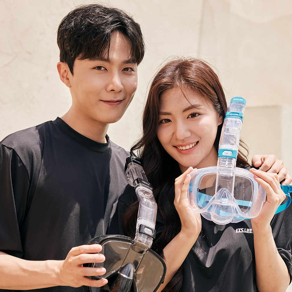 이츠라이프 딥오션 스노클링 마스크 세트 프리다이빙 스노클 물놀이 물안경 수영 장비 세트 - 상세 이미지 4