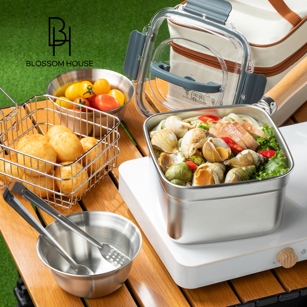 바이마르 스텐 코펠 세트 냄비 식기 그릇 후라이팬 12종(+전용가방)