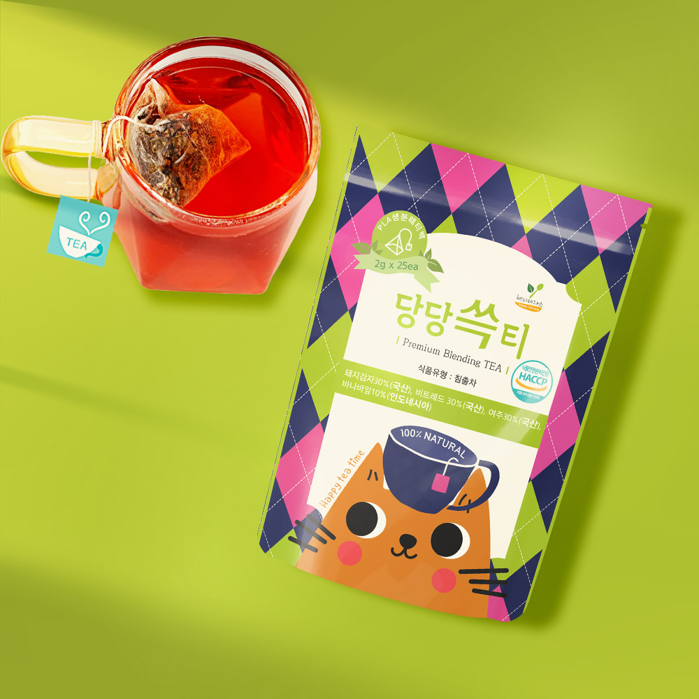해피테라스 당당쓱티 올인원 블렌딩티 돼지감자차 여주차 바나바잎차 레드비트차 티백 - 상세 이미지 3